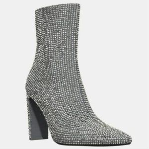 ZARA RHINESTONE HEELED ANKLE BOOTS